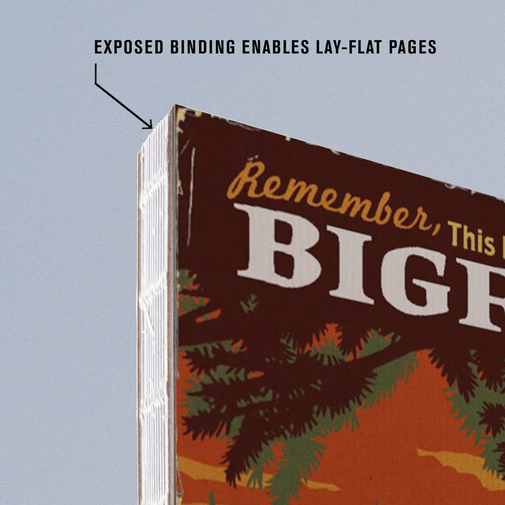 Lined 6x9 Journal, Glacier National Park, Montana, Home of Bigfoot, Lay Flat, 193 Pages, FSC paper Home Lantern Press