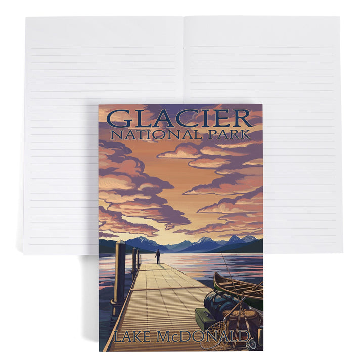Lined 6x9 Journal, Glacier National Park, Montana, Lake McDonald, Lay Flat, 193 Pages, FSC paper Home Lantern Press