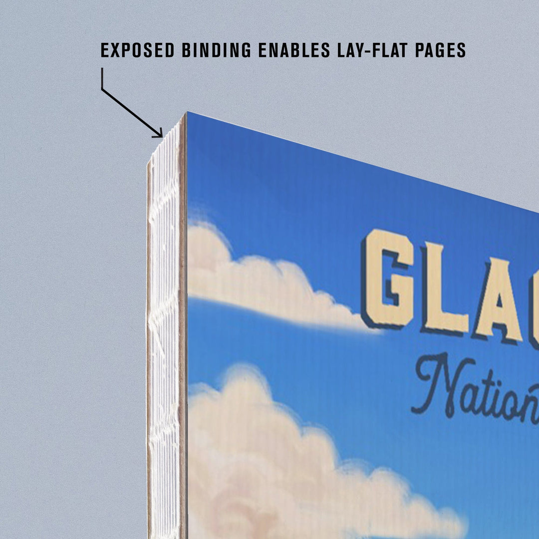 Lined 6x9 Journal, Glacier National Park, Montana, Oil Painting, Lay Flat, 193 Pages, FSC paper Home Lantern Press