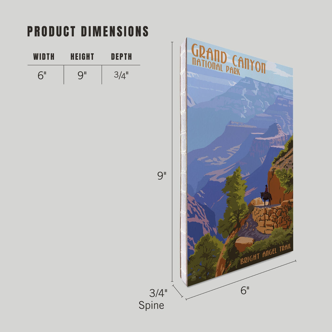 Lined 6x9 Journal, Grand Canyon National Park, Arizona, Bright Angel Trail, Lay Flat, 193 Pages, FSC paper Home Lantern Press