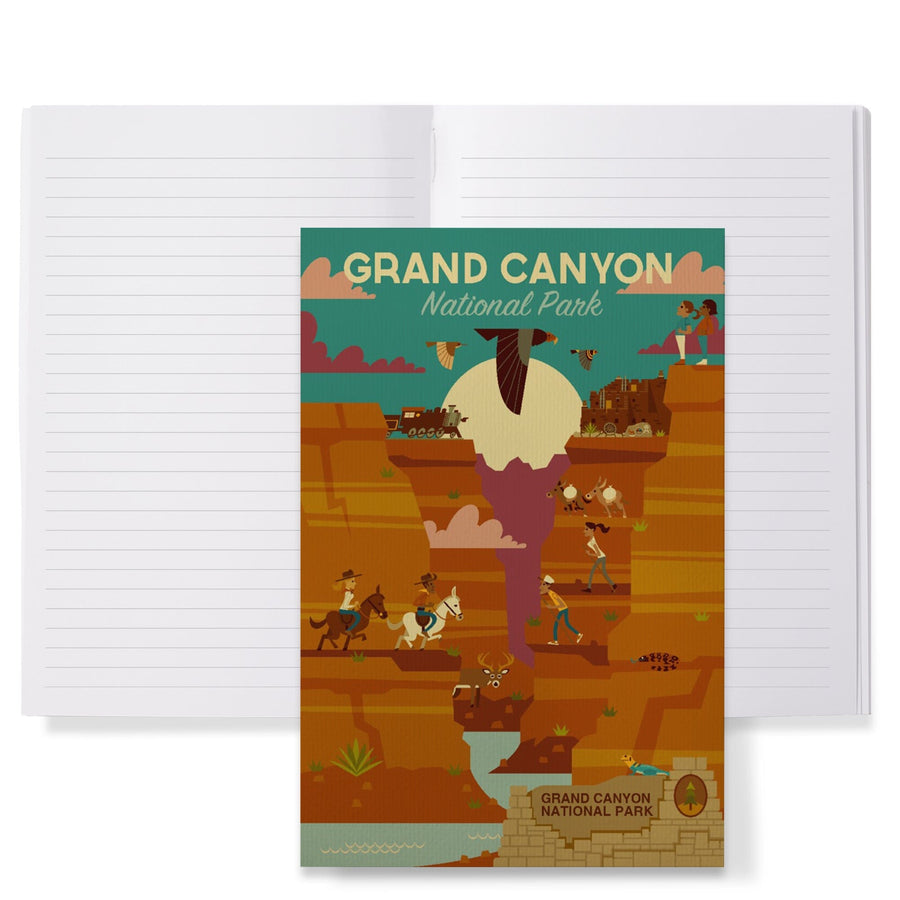 Lined 6x9 Journal, Grand Canyon National Park, Arizona, Geometric National Park Series, Lay Flat, 193 Pages, FSC paper Home Lantern Press