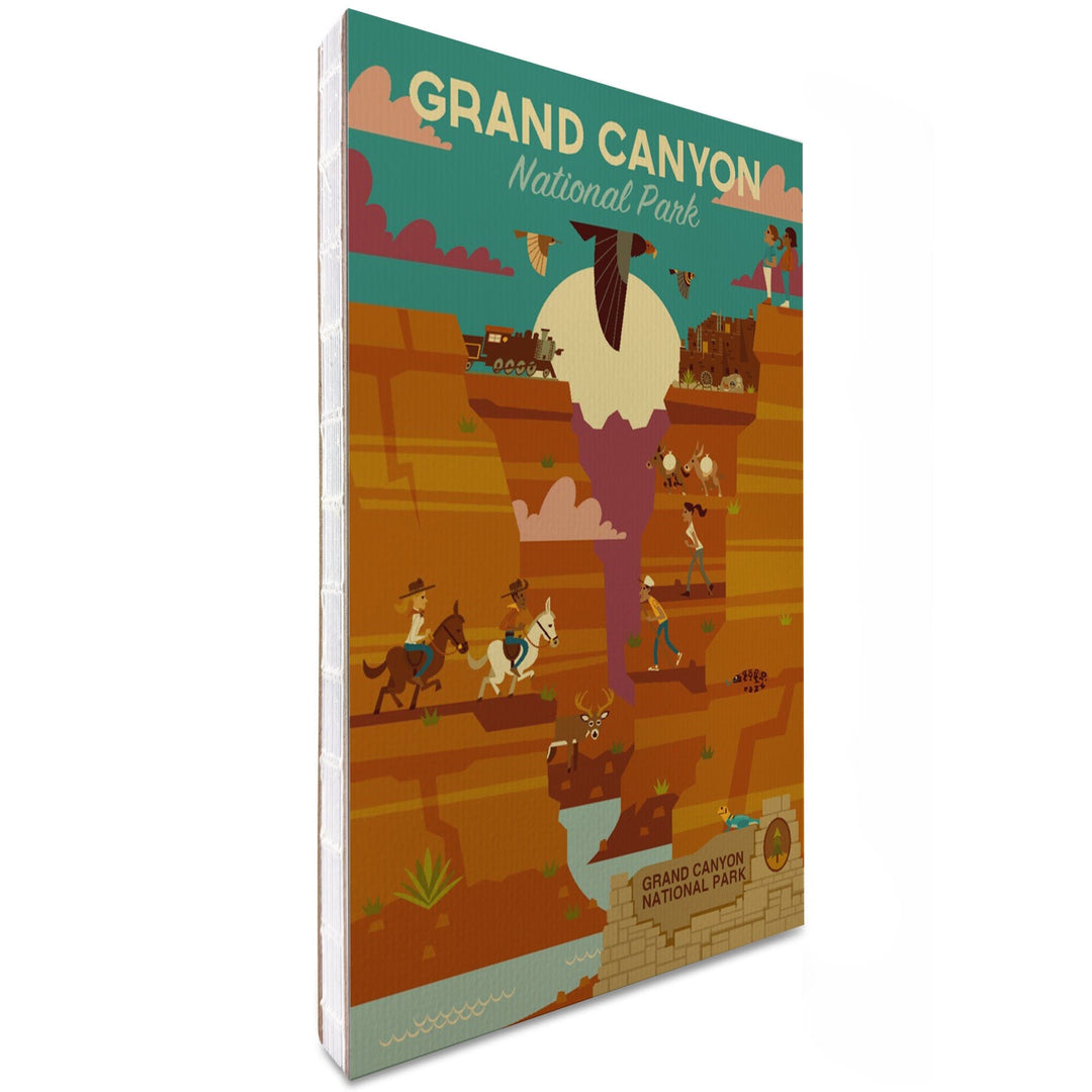 Lined 6x9 Journal, Grand Canyon National Park, Arizona, Geometric National Park Series, Lay Flat, 193 Pages, FSC paper Home Lantern Press