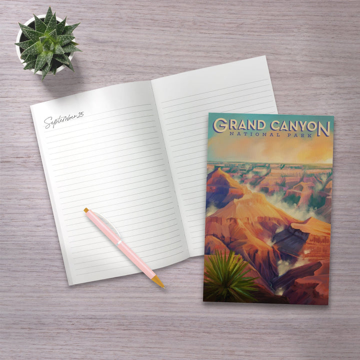 Lined 6x9 Journal, Grand Canyon National Park, Arizona, Oil Painting, Lay Flat, 193 Pages, FSC paper Home Lantern Press