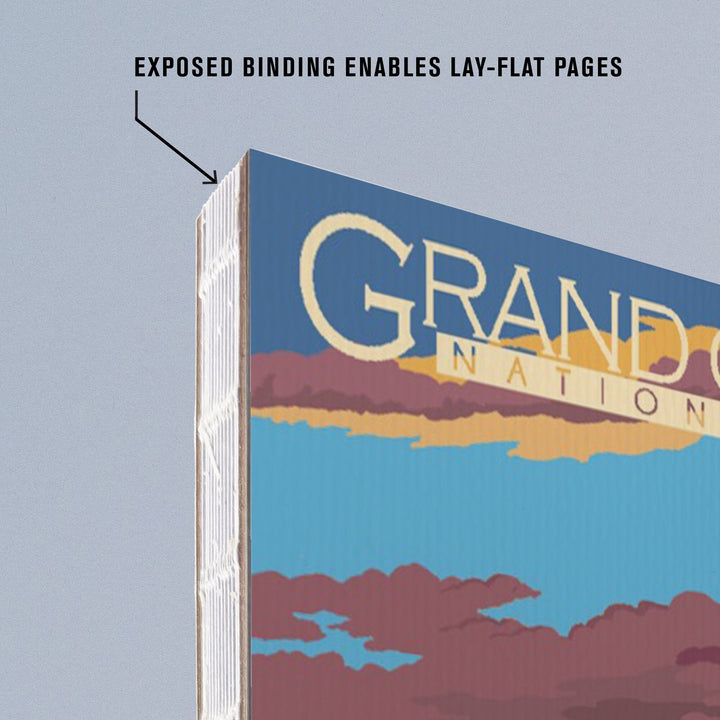 Lined 6x9 Journal, Grand Canyon National Park, Arizona, Painterly Series, Bright Angel Point, Lay Flat, 193 Pages, FSC paper Home Lantern Press