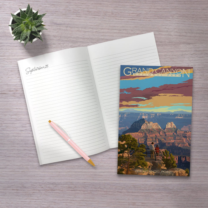 Lined 6x9 Journal, Grand Canyon National Park, Arizona, Painterly Series, Bright Angel Point, Lay Flat, 193 Pages, FSC paper Home Lantern Press