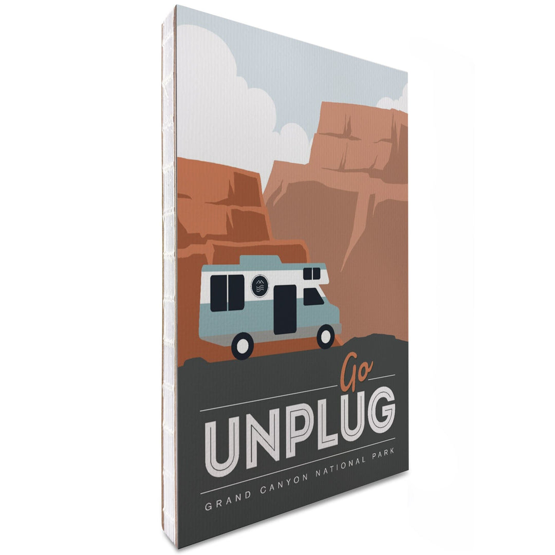 Lined 6x9 Journal, Grand Canyon National Park, Go Unplug, Retro RV, Lay Flat, 193 Pages, FSC paper Home Lantern Press
