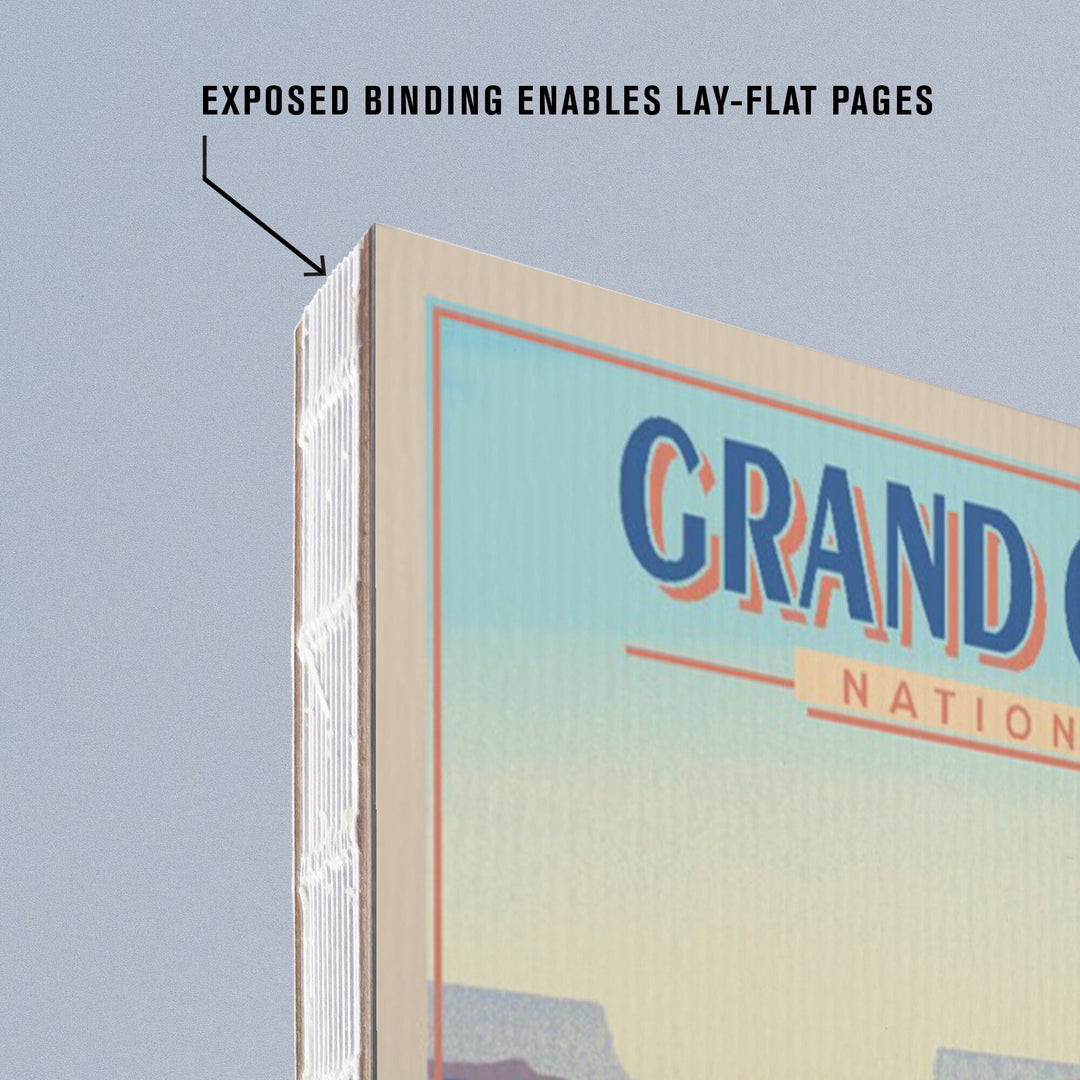 Lined 6x9 Journal, Grand Canyon National Park, Lithograph, Lay Flat, 193 Pages, FSC paper Home Lantern Press