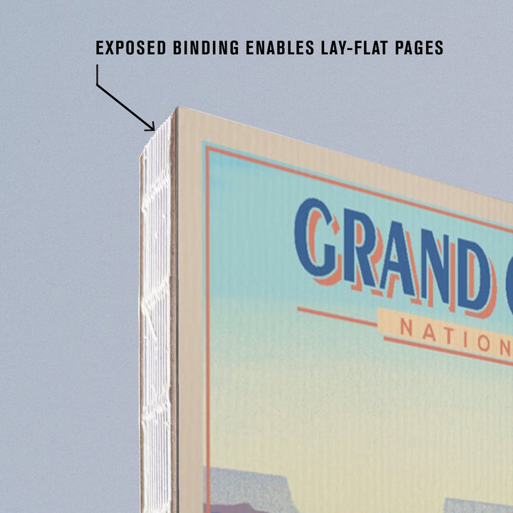 Lined 6x9 Journal, Grand Canyon National Park, Lithograph, Lay Flat, 193 Pages, FSC paper Home Lantern Press