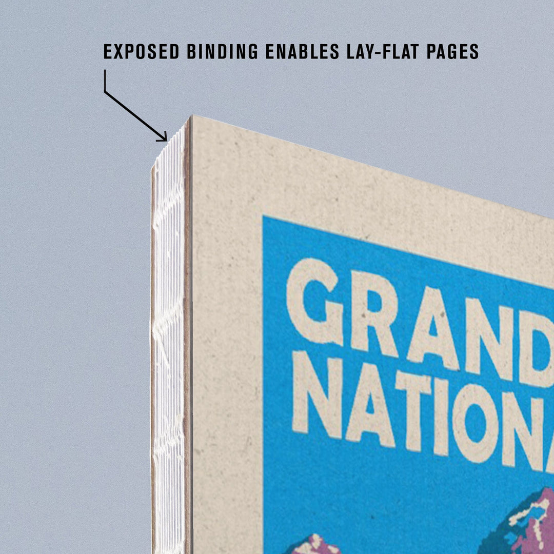 Lined 6x9 Journal, Grand Teton National Park, Moose in Lake, Woodblock, Lay Flat, 193 Pages, FSC paper Home Lantern Press