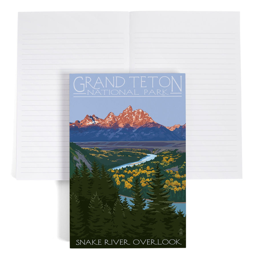 Lined 6x9 Journal, Grand Teton National Park, Wyoming, Snake River Overlook, Lay Flat, 193 Pages, FSC paper Home Lantern Press