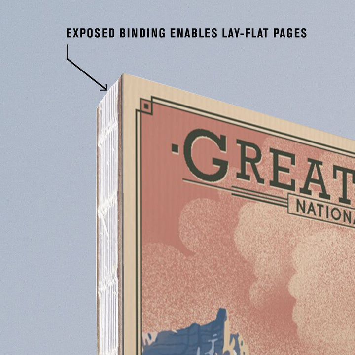 Lined 6x9 Journal, Great Basin National Park, Nevada, Lithograph National Park Series, Lay Flat, 193 Pages, FSC paper Home Lantern Press