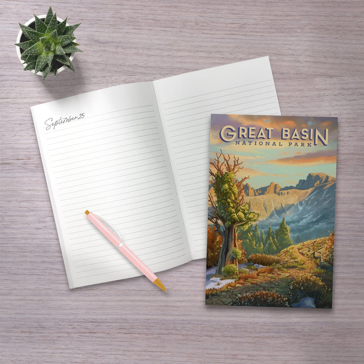 Lined 6x9 Journal, Great Basin National Park, Nevada, Oil Painting, Lay Flat, 193 Pages, FSC paper Home Lantern Press