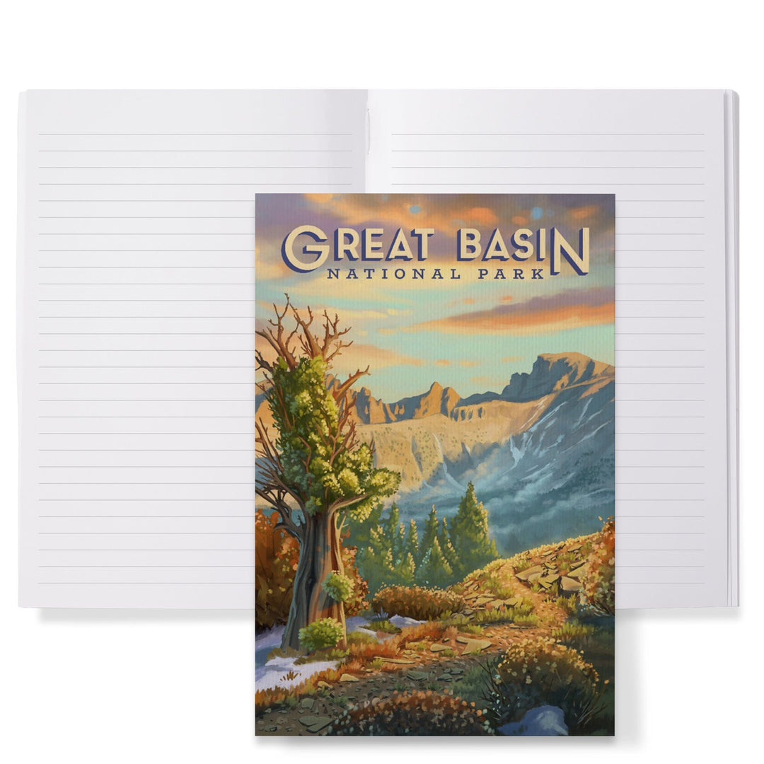 Lined 6x9 Journal, Great Basin National Park, Nevada, Oil Painting, Lay Flat, 193 Pages, FSC paper Home Lantern Press