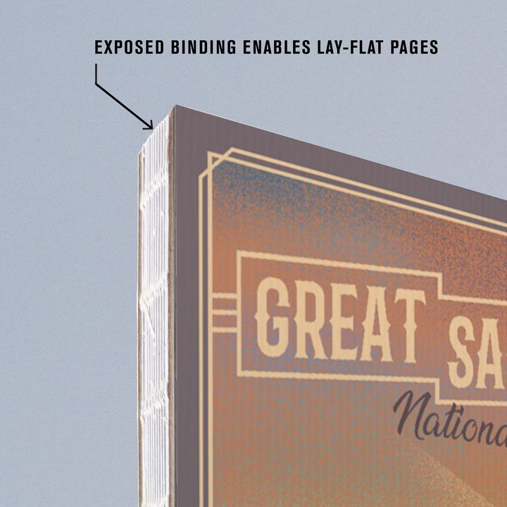 Lined 6x9 Journal, Great Sand Dunes National Park, Colorado, Lithograph National Park Series, Lay Flat, 193 Pages, FSC paper Home Lantern Press