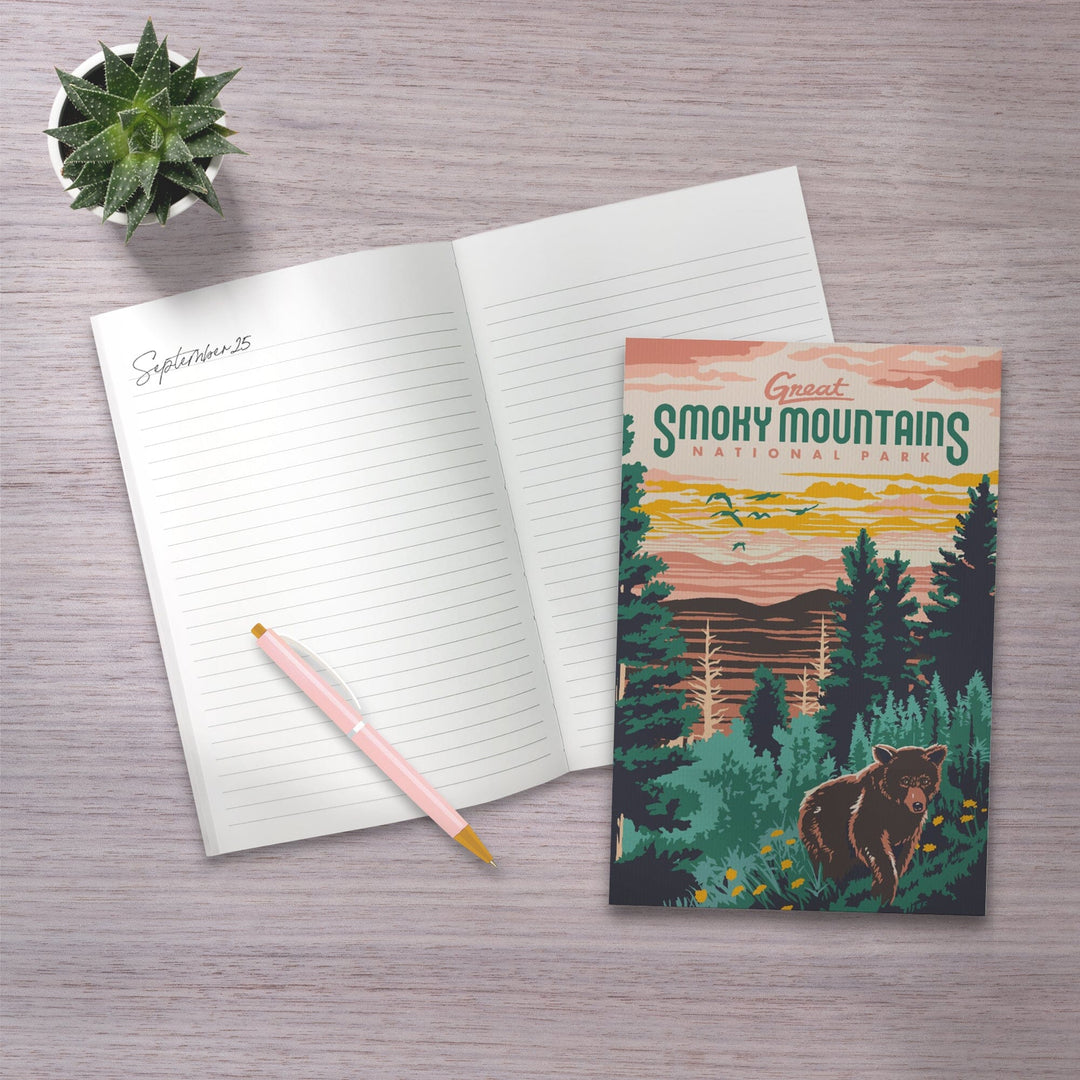 Lined 6x9 Journal, Great Smoky Mountains National Park, Explorer Series, Lay Flat, 193 Pages, FSC paper Home Lantern Press