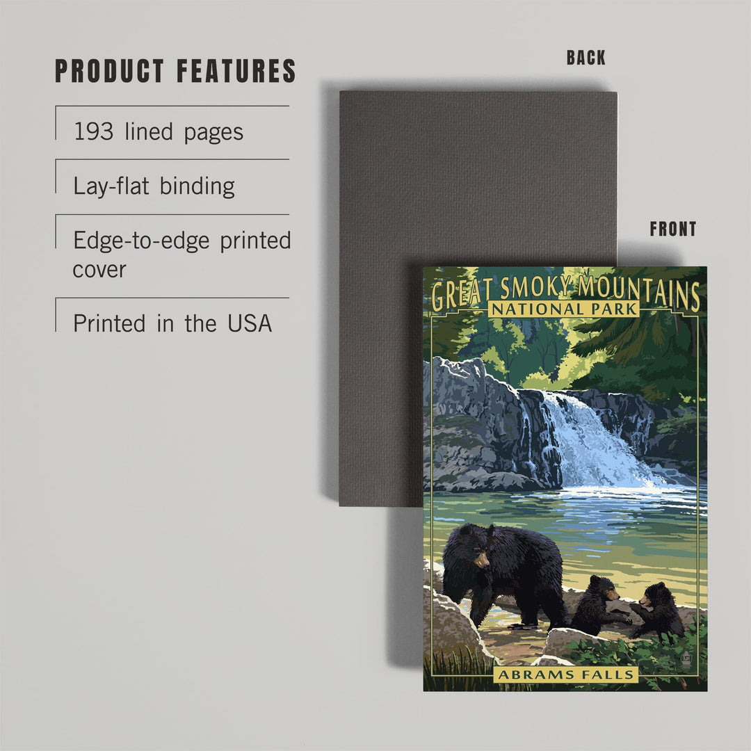 Lined 6x9 Journal, Great Smoky Mountains National Park, Tennessee, Abrams Falls, Lay Flat, 193 Pages, FSC paper Home Lantern Press