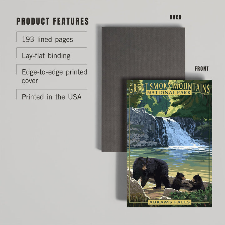 Lined 6x9 Journal, Great Smoky Mountains National Park, Tennessee, Abrams Falls, Lay Flat, 193 Pages, FSC paper Home Lantern Press