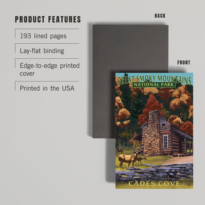 Lined 6x9 Journal, Great Smoky Mountains National Park, Tennessee, Cades Cove and John Oliver Cabin Press, Lay Flat, 193 Pages, FSC paper Home Lantern Press