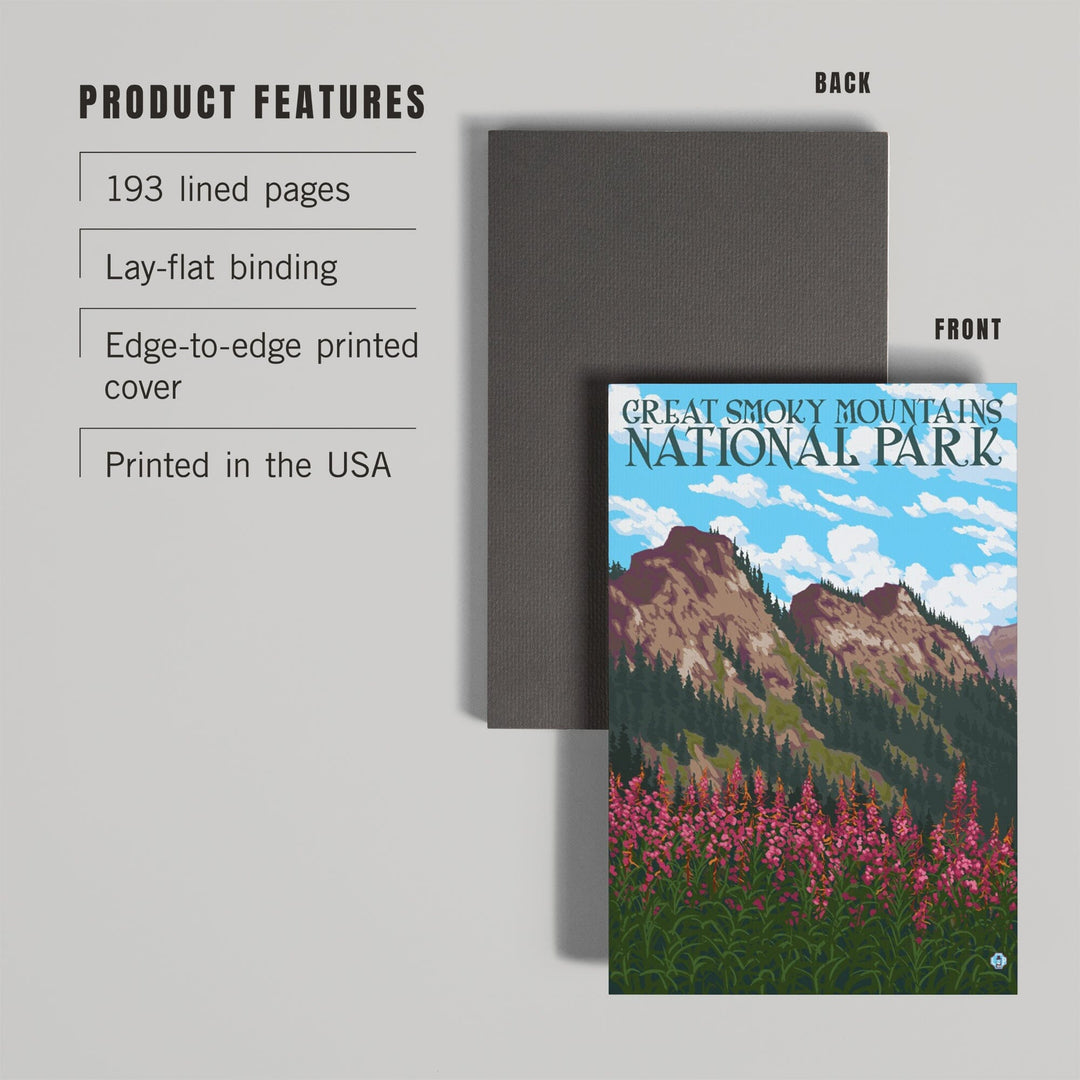 Lined 6x9 Journal, Great Smoky Mountains National Park, Tennessee, Fireweeds, Lay Flat, 193 Pages, FSC paper Home Lantern Press