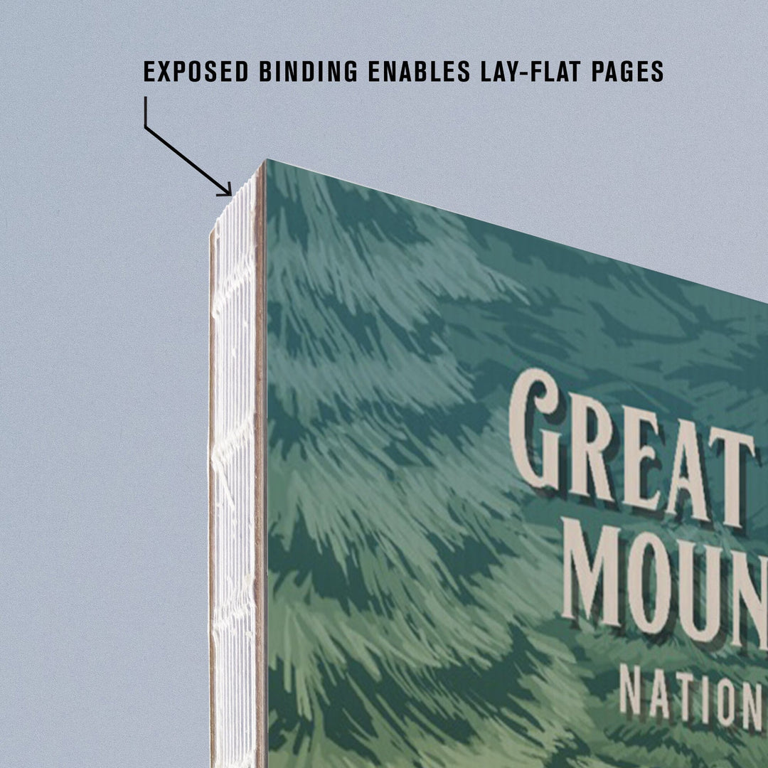 Lined 6x9 Journal, Great Smoky Mountains, North Carolina, Painterly National Park Series, Lay Flat, 193 Pages, FSC paper Home Lantern Press