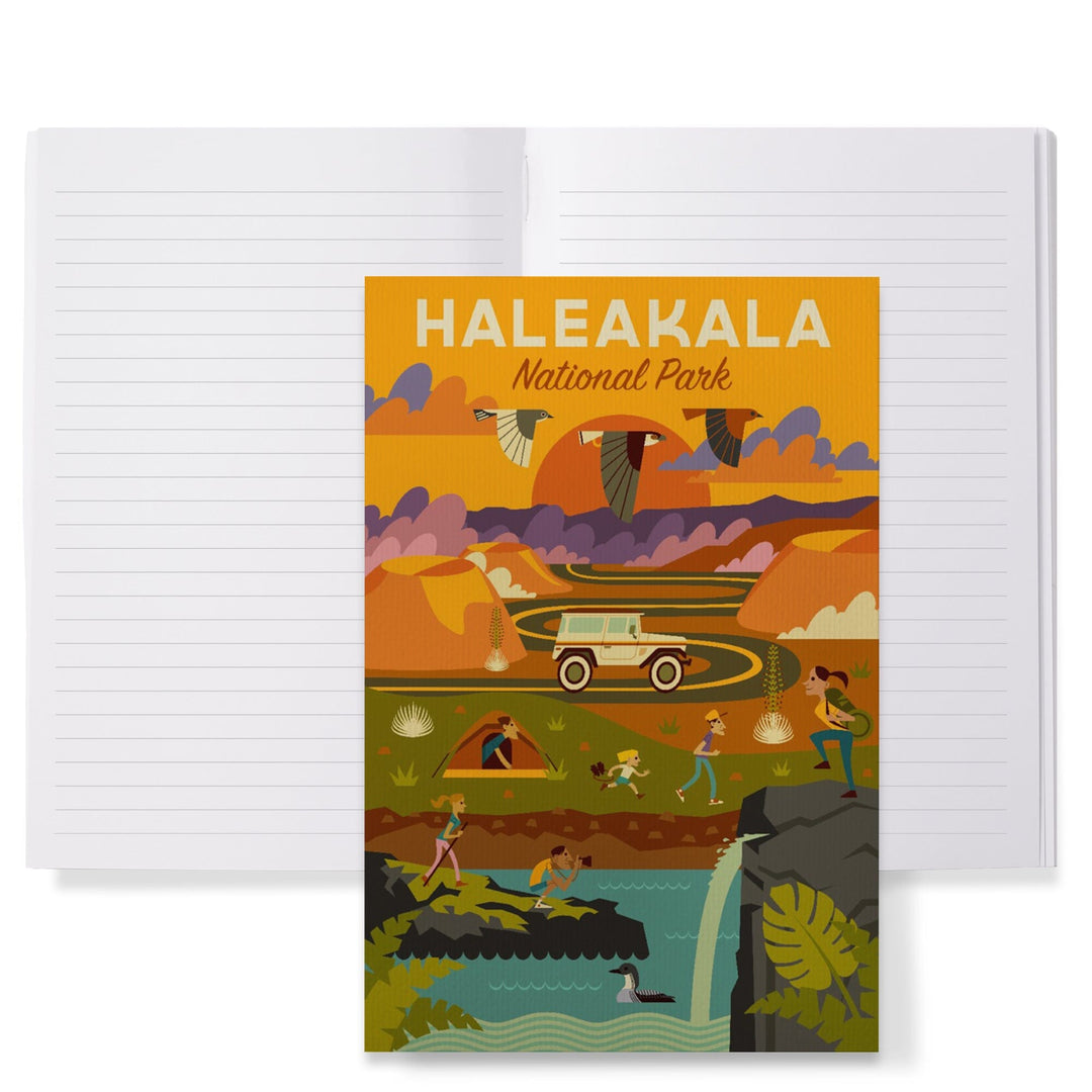 Lined 6x9 Journal, Haleakalā National Park, Hawaii, Geometric National Park Series, Lay Flat, 193 Pages, FSC paper Home Lantern Press