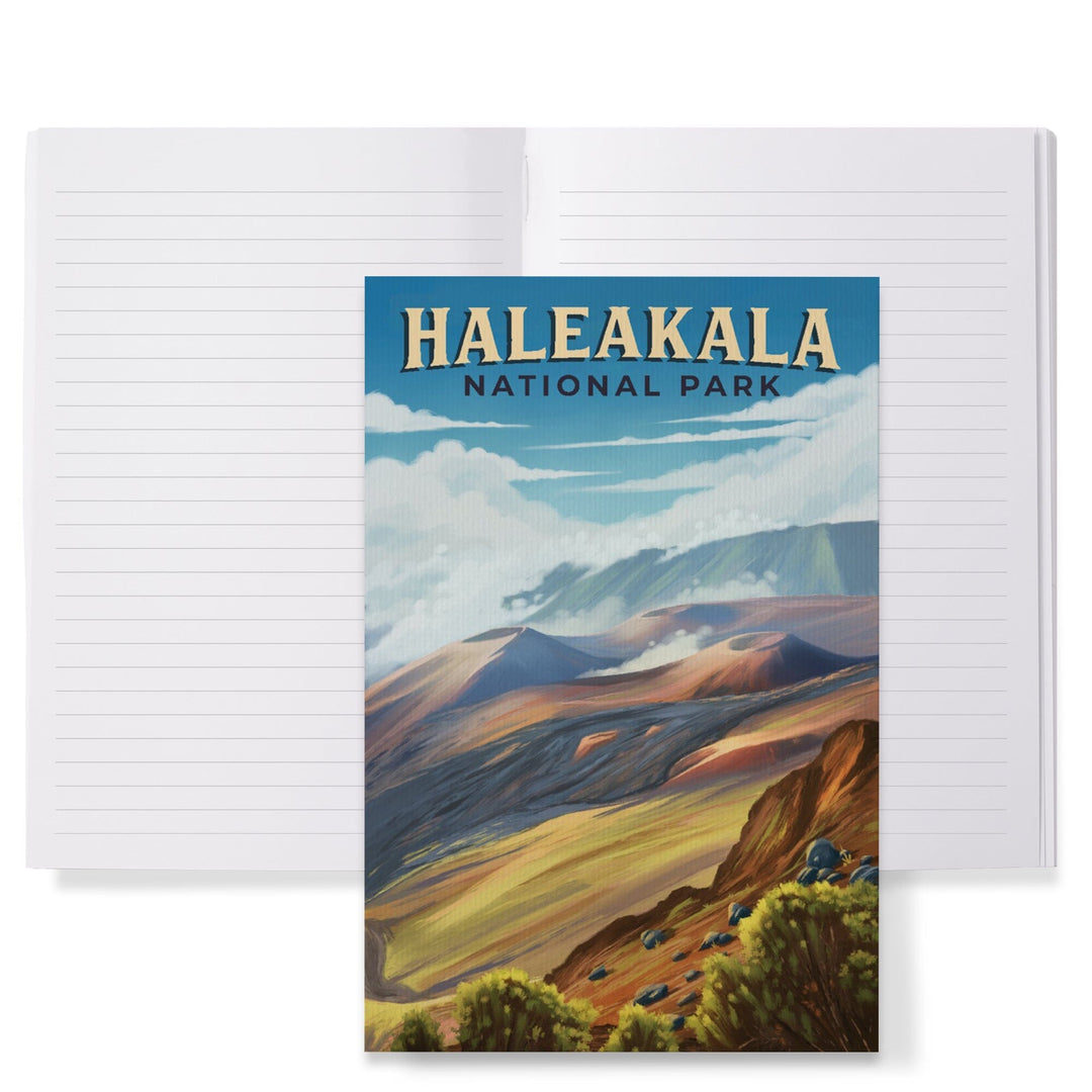 Lined 6x9 Journal, Haleakalā National Park, Hawaii, Oil Painting, Lay Flat, 193 Pages, FSC paper Home Lantern Press