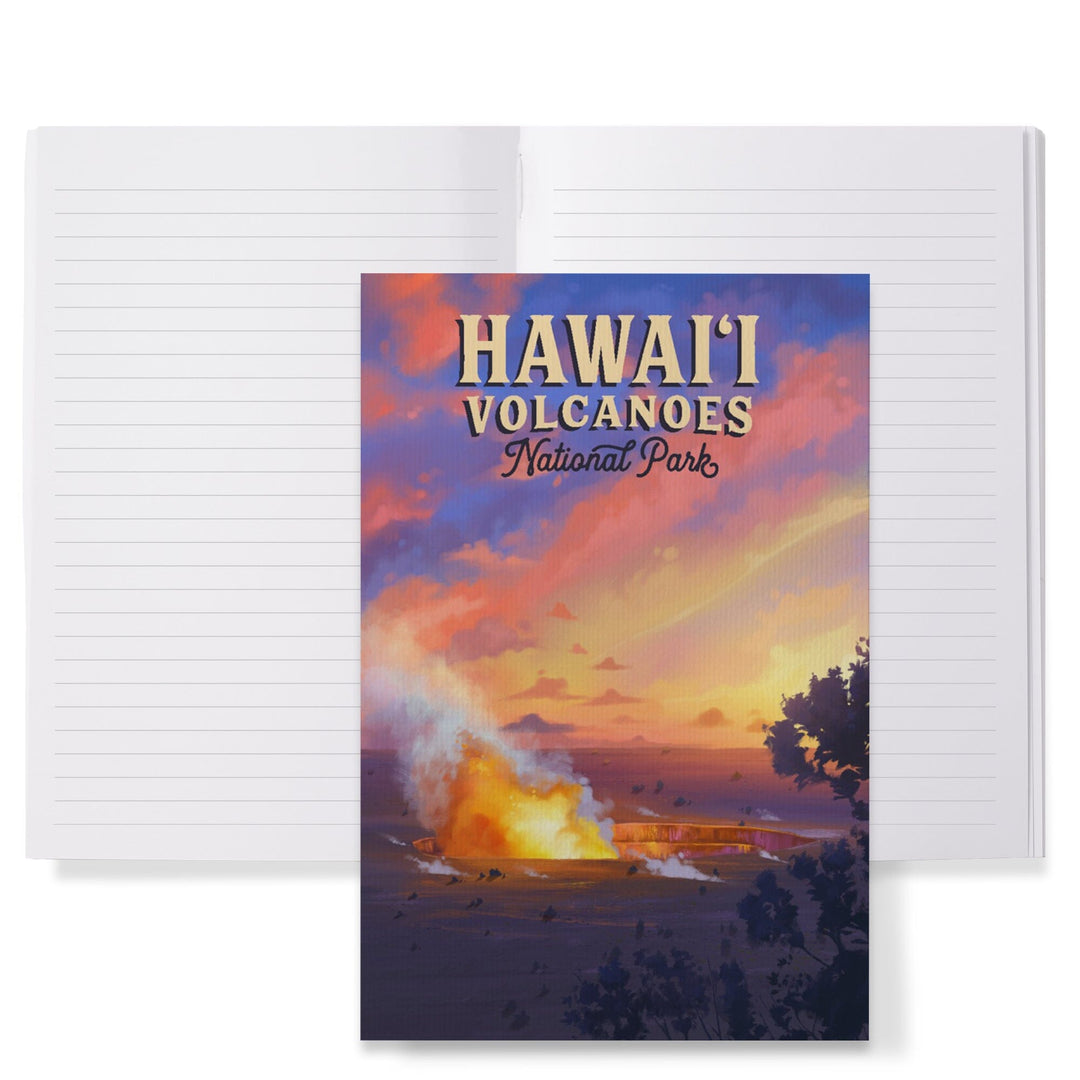 Lined 6x9 Journal, Hawai‘i Volcanoes National Park, Hawaii, Oil Painting, Lay Flat, 193 Pages, FSC paper Home Lantern Press