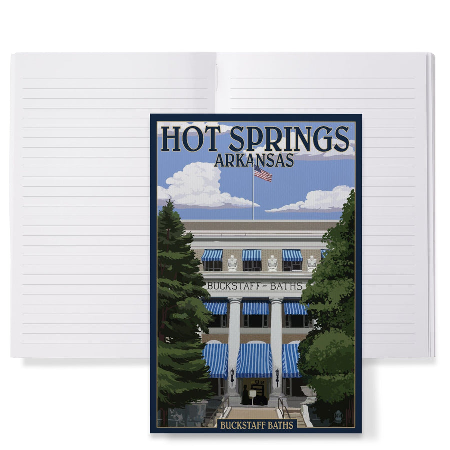 Lined 6x9 Journal, Hot Springs National Park, Arkansas, Buckstaff Bathhouse, Lay Flat, 193 Pages, FSC paper Home Lantern Press