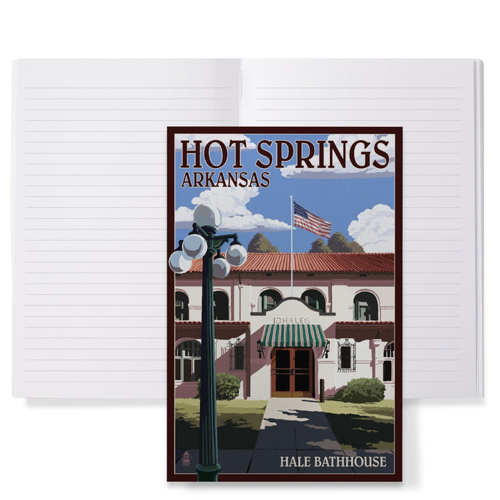 Lined 6x9 Journal, Hot Springs National Park, Arkansas, Hale Bathhouse, Lay Flat, 193 Pages, FSC paper Home Lantern Press