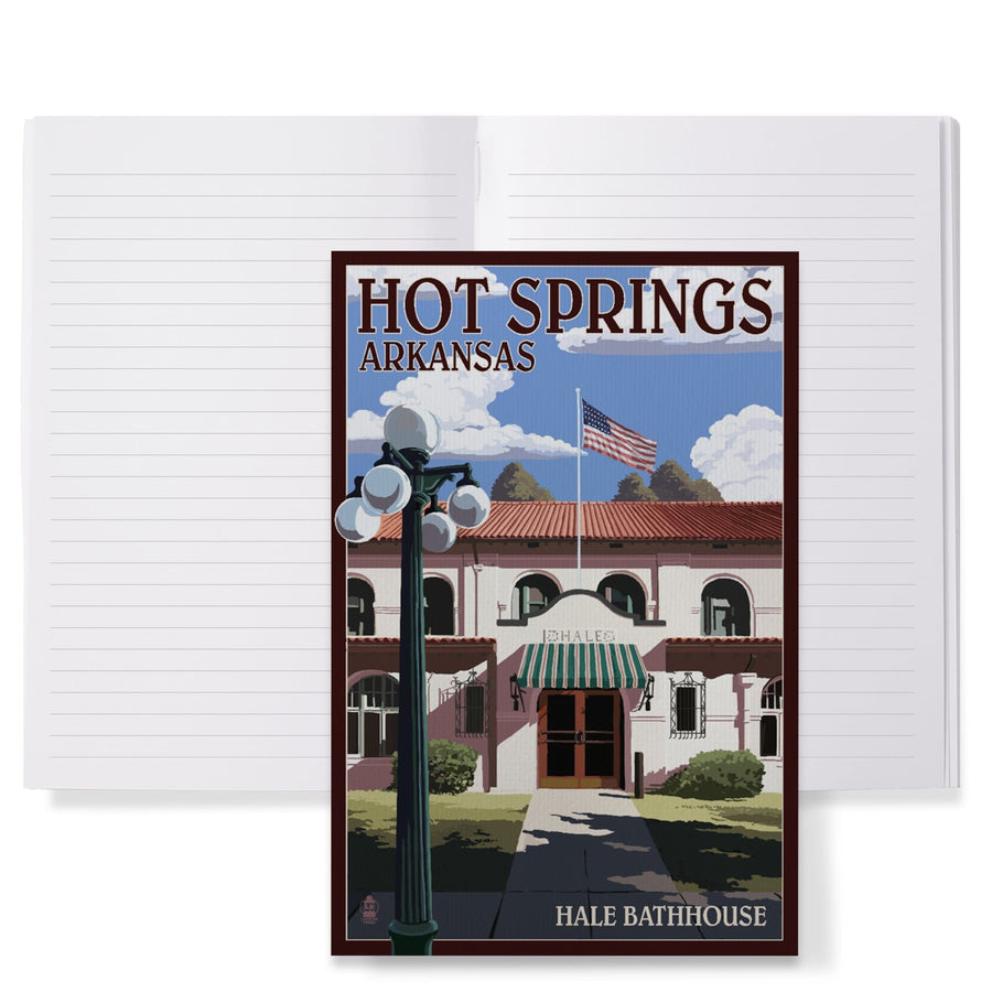 Lined 6x9 Journal, Hot Springs National Park, Arkansas, Hale Bathhouse, Lay Flat, 193 Pages, FSC paper Home Lantern Press
