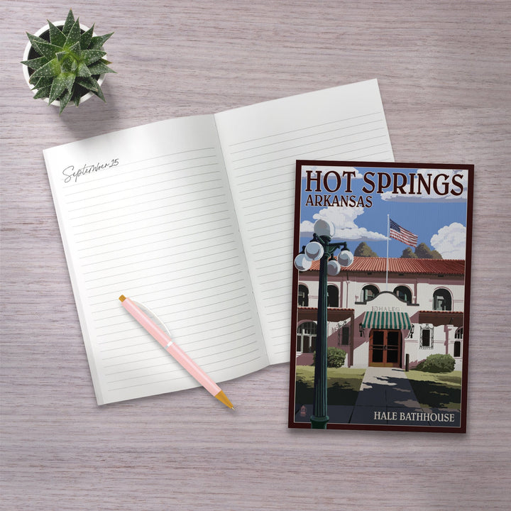 Lined 6x9 Journal, Hot Springs National Park, Arkansas, Hale Bathhouse, Lay Flat, 193 Pages, FSC paper Home Lantern Press