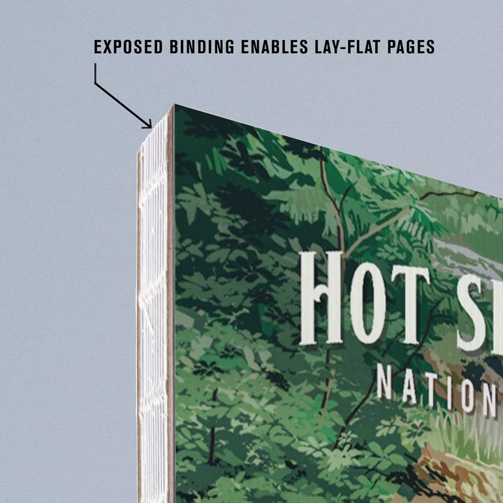 Lined 6x9 Journal, Hot Springs National Park, Arkansas, Painterly National Park Series, Lay Flat, 193 Pages, FSC paper Home Lantern Press