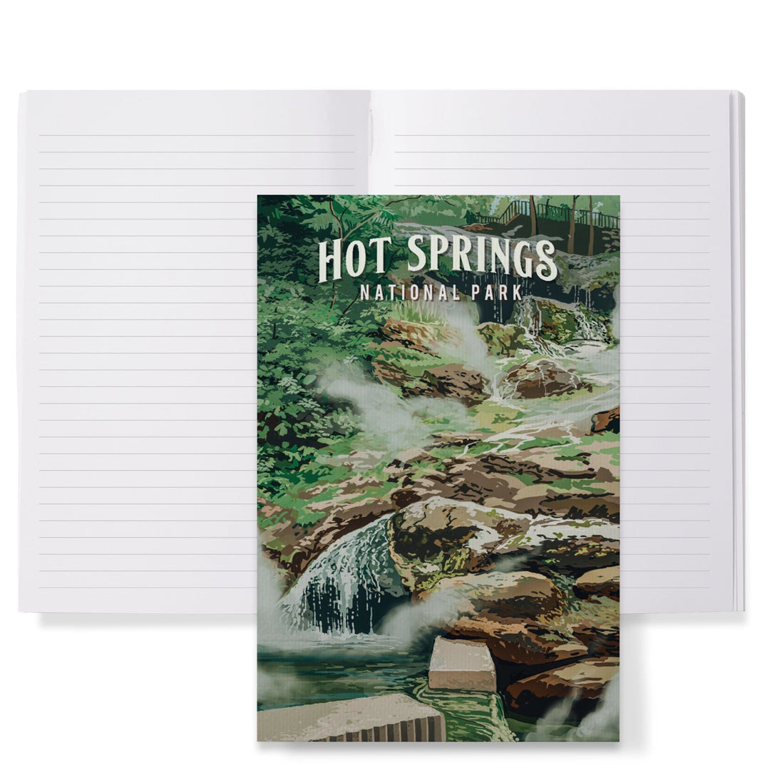 Lined 6x9 Journal, Hot Springs National Park, Arkansas, Painterly National Park Series, Lay Flat, 193 Pages, FSC paper Home Lantern Press