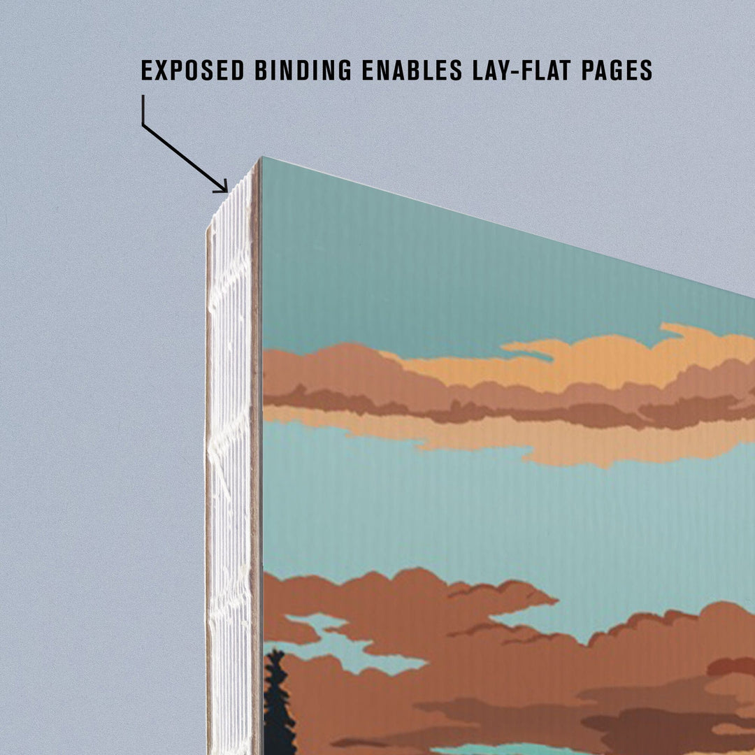 Lined 6x9 Journal, Isle Royale National Park, Michigan, Painterly National Park Series, Lay Flat, 193 Pages, FSC paper Home Lantern Press