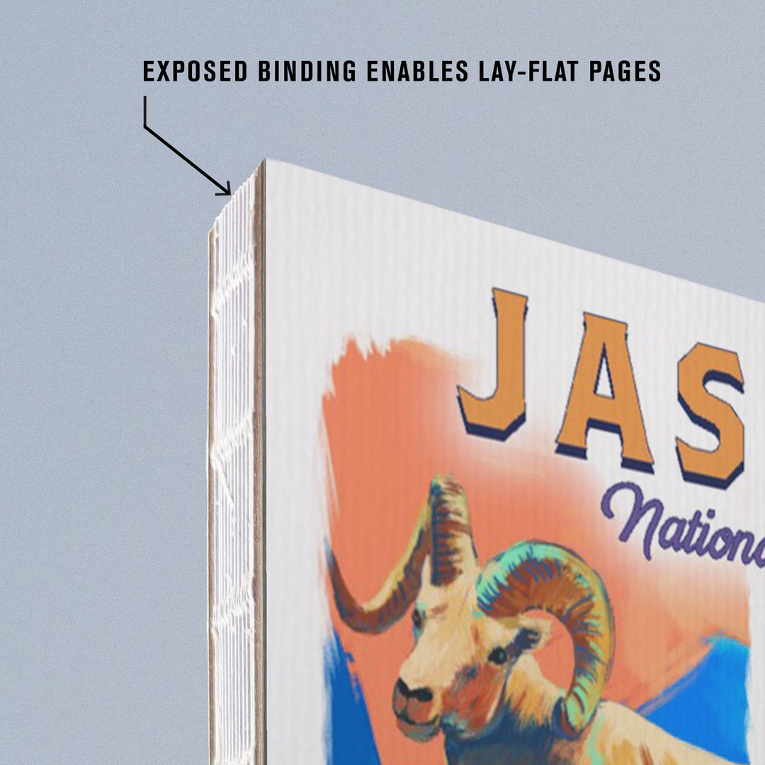 Lined 6x9 Journal, Jasper National Park, Canada, Vivid Animals, Lay Flat, 193 Pages, FSC paper Home Lantern Press