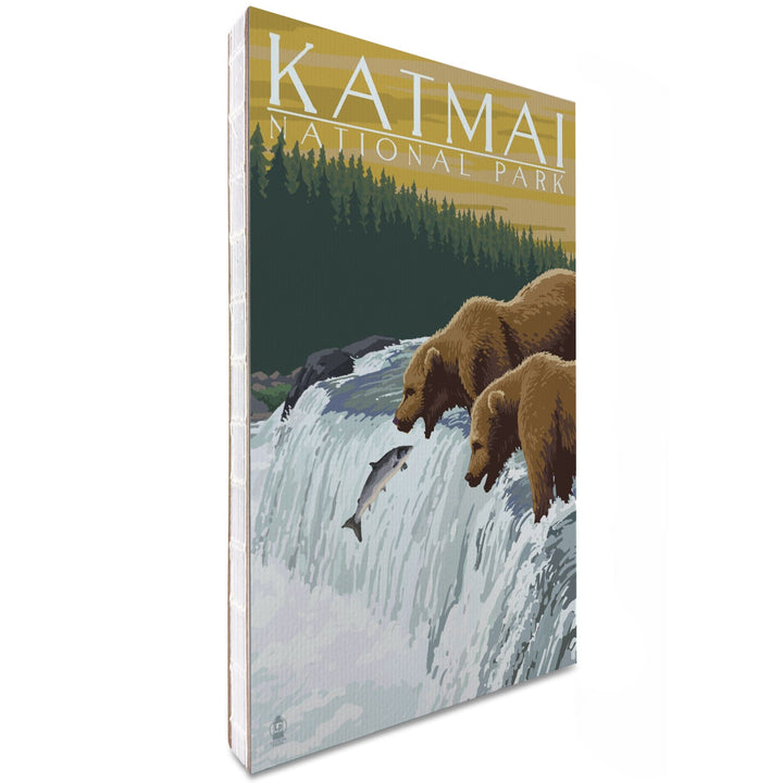 Lined 6x9 Journal, Katmai National Park, Alaska, Bears, Lay Flat, 193 Pages, FSC paper Home Lantern Press