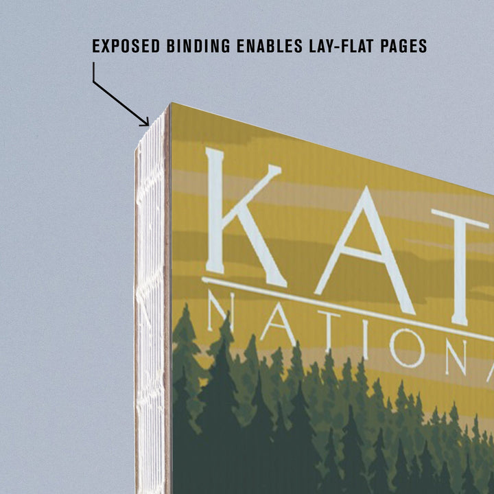 Lined 6x9 Journal, Katmai National Park, Alaska, Bears, Lay Flat, 193 Pages, FSC paper Home Lantern Press