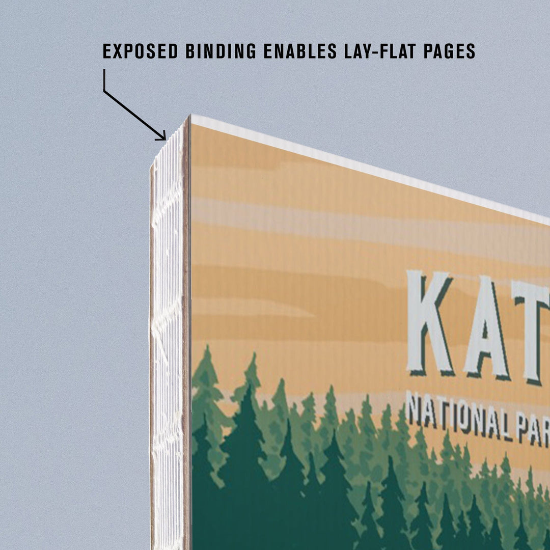 Lined 6x9 Journal, Katmai National Park, Alaska, Painterly National Park Series, Lay Flat, 193 Pages, FSC paper Home Lantern Press