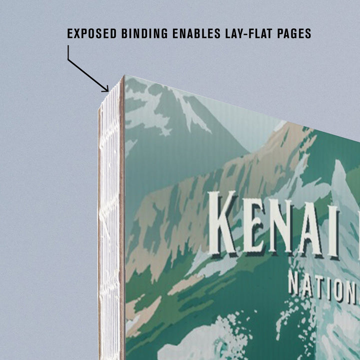 Lined 6x9 Journal, Kenai Fjords National Park, Alaska, Painterly Series, Lay Flat, 193 Pages, FSC paper Home Lantern Press