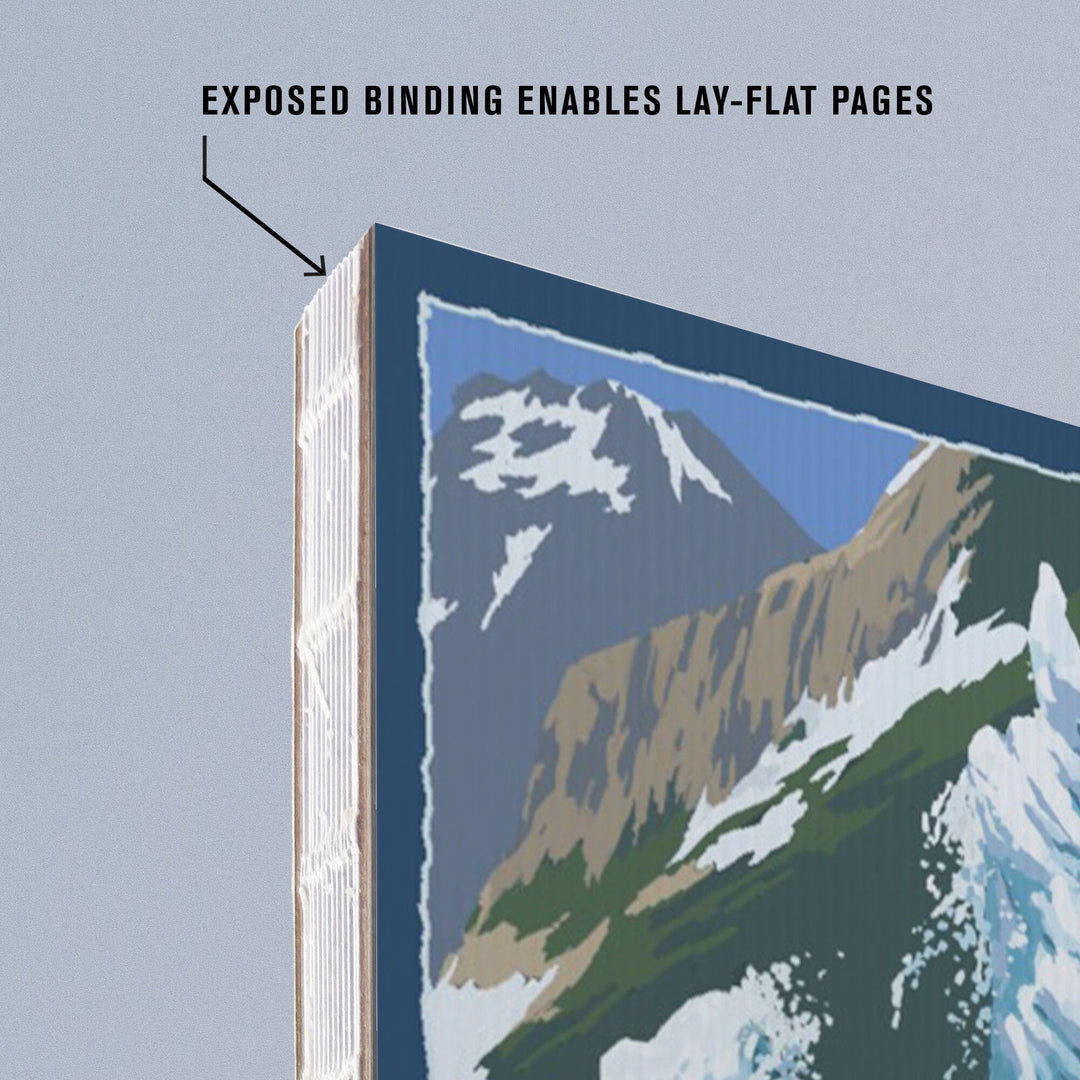 Lined 6x9 Journal, Kenai Fjords National Park, Alaska, Seals and Ice Shelf, Lay Flat, 193 Pages, FSC paper Home Lantern Press