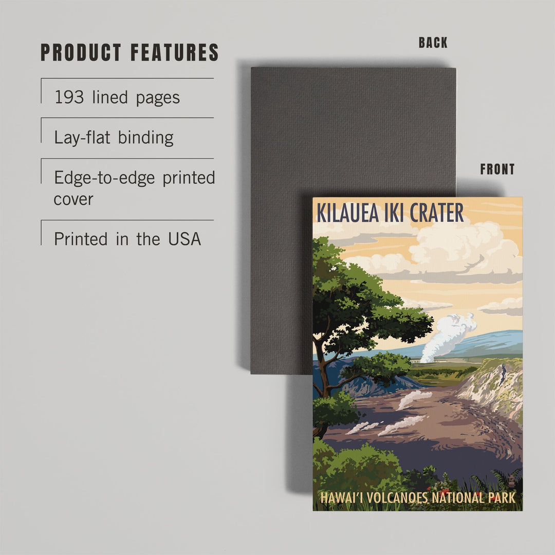 Lined 6x9 Journal, Kilauea Iki Crater, Hawaii Volcanoes National Park, Lay Flat, 193 Pages, FSC paper Home Lantern Press