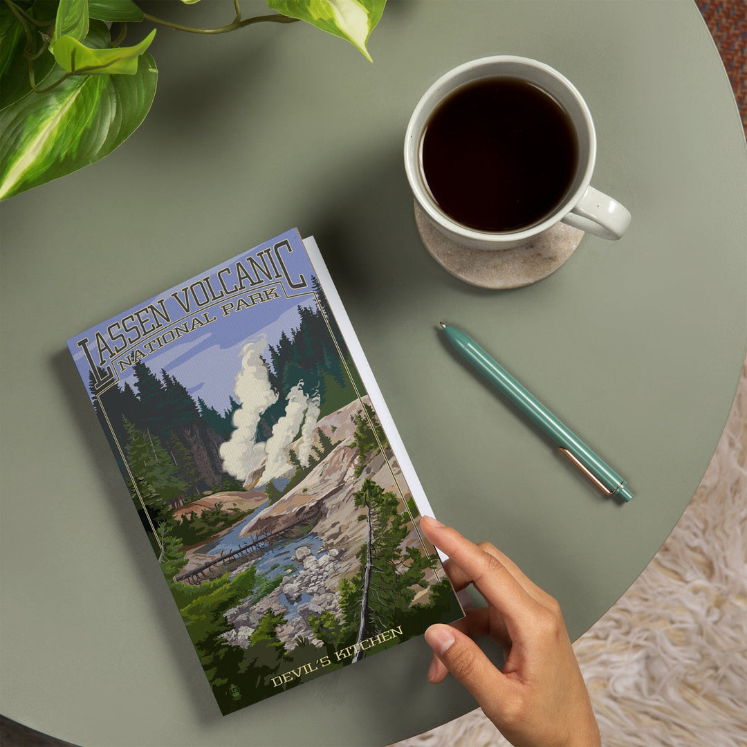 Lined 6x9 Journal, Lassen Volcanic National Park, California, Devil's Kitchen, Lay Flat, 193 Pages, FSC paper Home Lantern Press