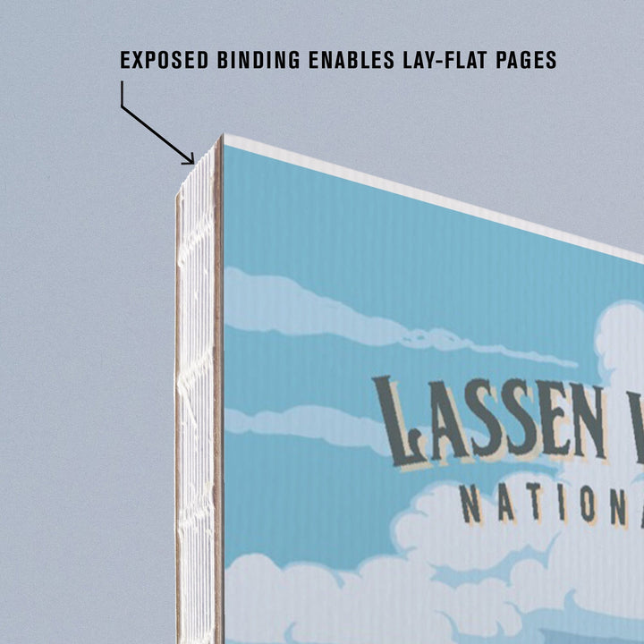 Lined 6x9 Journal, Lassen Volcanic National Park, California, Painterly National Park Series, Lay Flat, 193 Pages, FSC paper Home Lantern Press