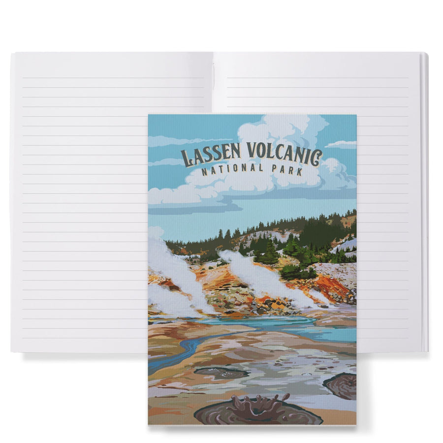 Lined 6x9 Journal, Lassen Volcanic National Park, California, Painterly National Park Series, Lay Flat, 193 Pages, FSC paper Home Lantern Press