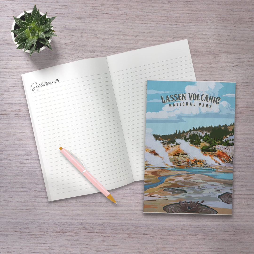 Lined 6x9 Journal, Lassen Volcanic National Park, California, Painterly National Park Series, Lay Flat, 193 Pages, FSC paper Home Lantern Press
