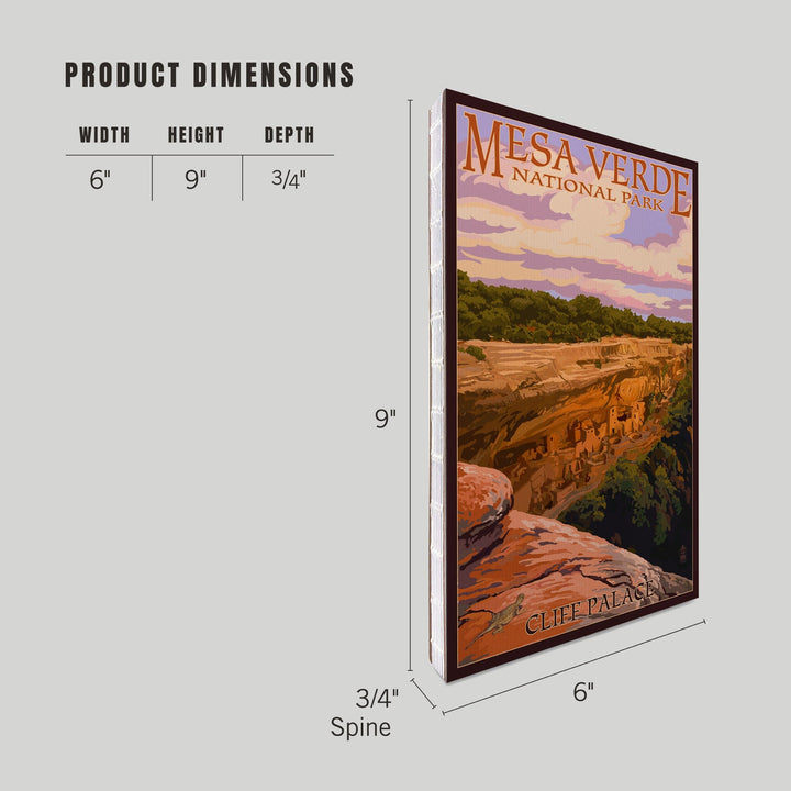 Lined 6x9 Journal, Mesa Verde National Park, Colorado, Cliff Palace at Sunset, Lay Flat, 193 Pages, FSC paper Home Lantern Press