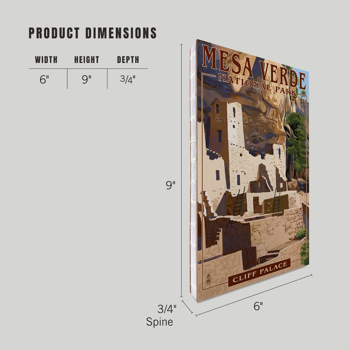 Lined 6x9 Journal, Mesa Verde National Park, Colorado, Cliff Palace, Lay Flat, 193 Pages, FSC paper Home Lantern Press