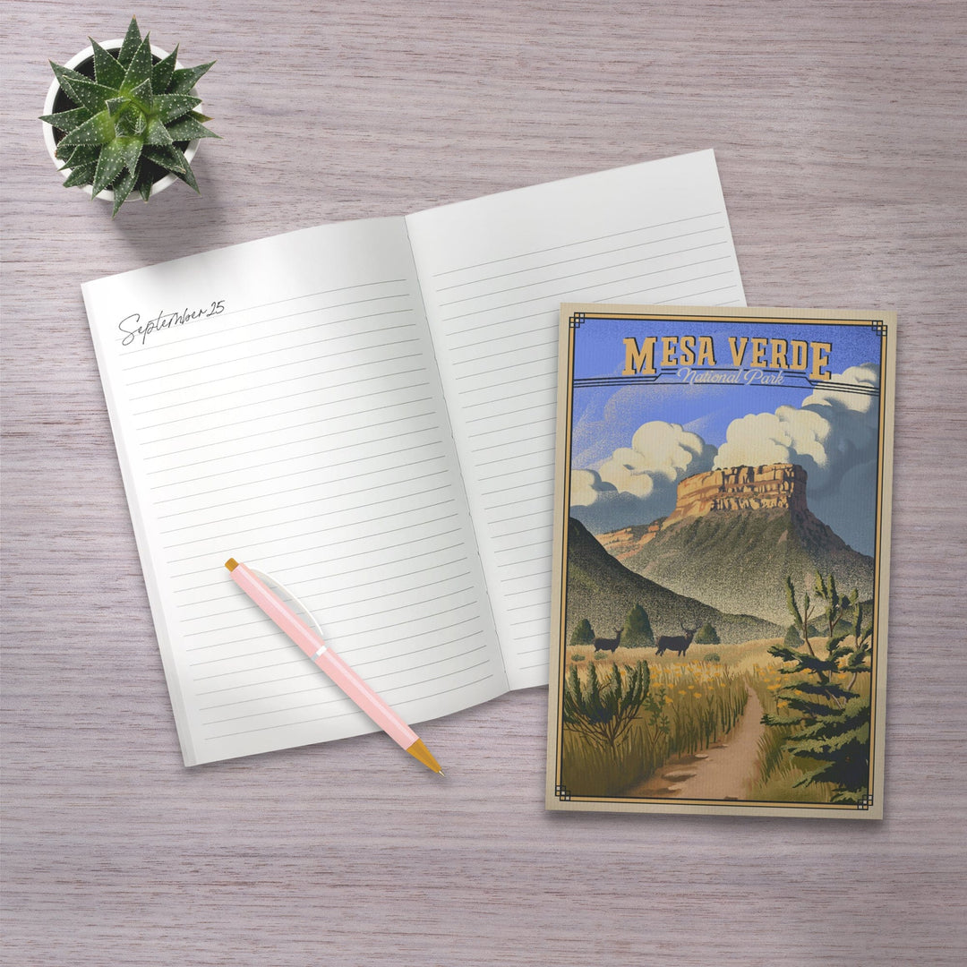 Lined 6x9 Journal, Mesa Verde National Park, Colorado, Lithograph, Lay Flat, 193 Pages, FSC paper Home Lantern Press