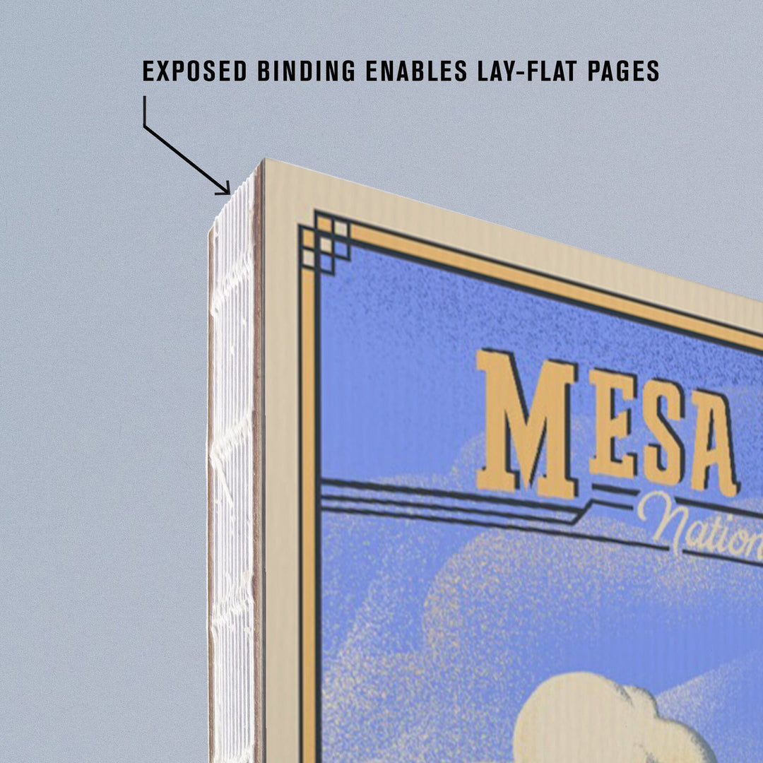 Lined 6x9 Journal, Mesa Verde National Park, Colorado, Lithograph, Lay Flat, 193 Pages, FSC paper Home Lantern Press