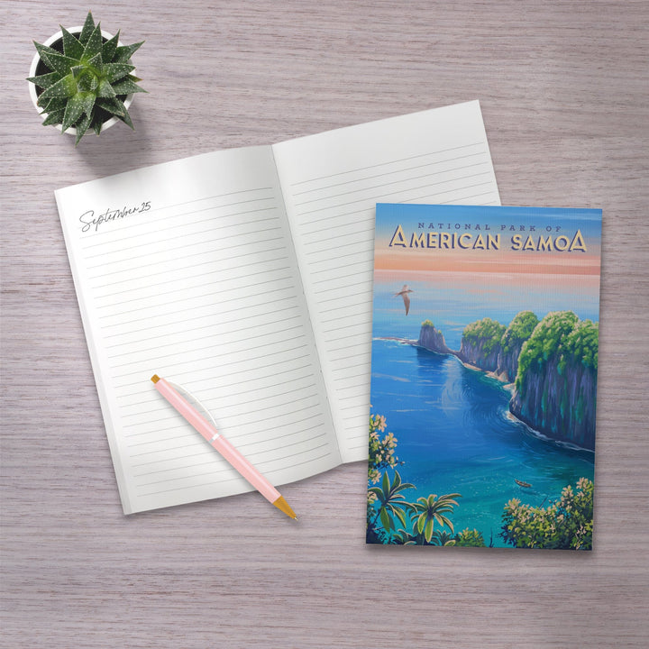Lined 6x9 Journal, National Park of American Samoa, Oil Painting, Lay Flat, 193 Pages, FSC paper Home Lantern Press